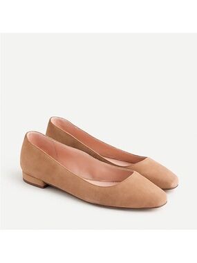 J. Crew Suede Classic Flats in Ashen Brown